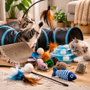 La cacería · Combo de juguetes para gatos